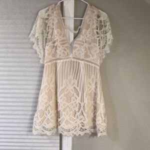 White/cream Lacey dress from tobi